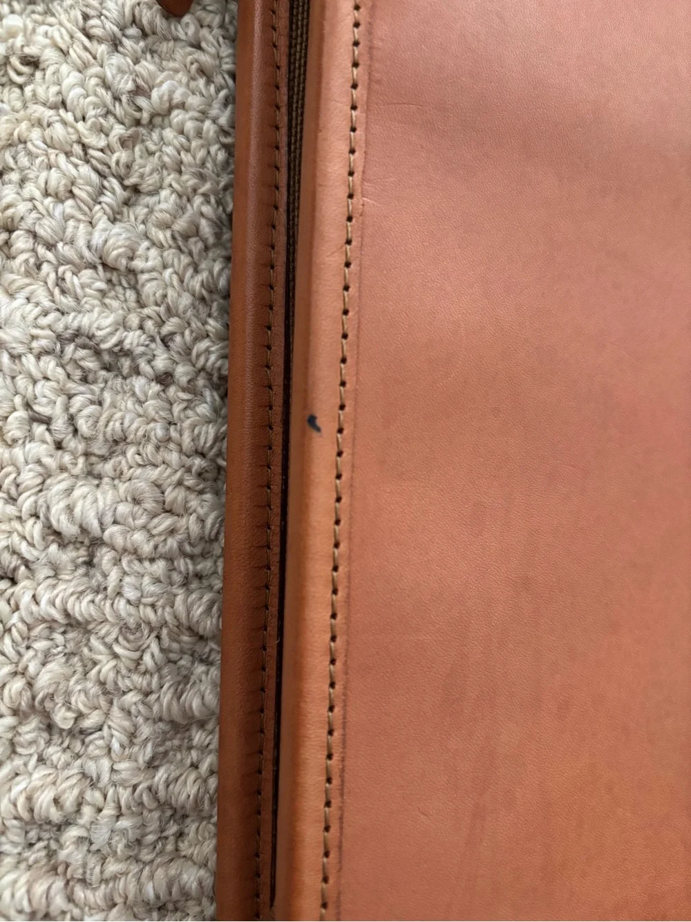 Hartmann Briefcase Tan Leather Top Handles